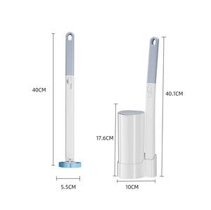 סיטונאי חד פעמי מברשת בית החלפת ראש לא זווית מתה חליפה ארוכה ידית ניקוי מברשת - Product Image 4