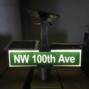 Nhà máy tùy chỉnh không thấm nước hign điện LED ngoài trời đường dấu hiệu năng lượng mặt trời nhôm tên đường phố dấu hiệu - Product Image 4