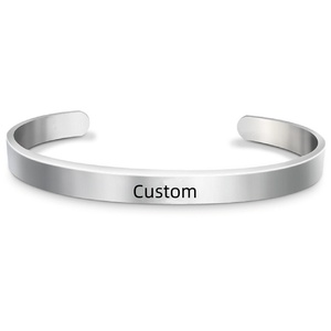 Binshuo กำไลข้อมือแบบเปิดทำจากสแตนเลสของขวัญวันมอนเธอร์ - Product Image 1