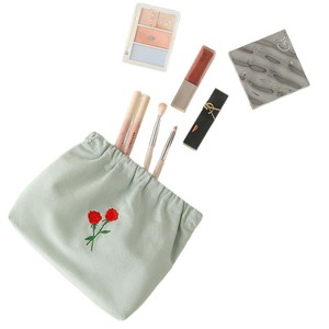 <span class=keywords><strong>BRM</strong></span> 2025 Jahre Neue Leinwand Bestickte Blumen Tragbare Kosmetiktasche Großhandel <span class=keywords><strong>Mini</strong></span>-Kosmetiktasche - Product Image 5