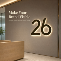 Enseigne lumineuse 3D LED à bordure lumineuse, chiffre 26, pour célébration d'anniversaire, réception, zone photo, affichage dimensionnel dans l'obscurité