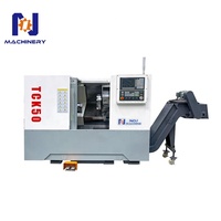 Tour CNC à lit incliné à faible coût TCK50 A2-6, 6 broches, 12 stations, pour le travail des métaux