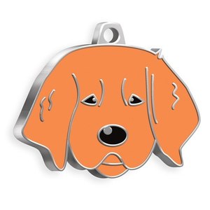 Medaglietta identificativa per cuccioli in smalto marrone per cani - Product Image 1