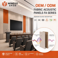 Panel Dinding Akustik Dekoratif Kain WINEGO, Papan Peredam Suara Interior Berbahan Kain, Panel Insulasi Suara Berlapis Kain
