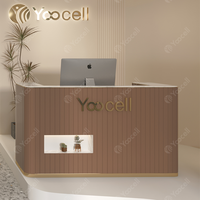 Yoocell nouvel arrivage bureau de réception rose comptoir de comptoir moderne design créatif bureau salon de coiffure table de réception