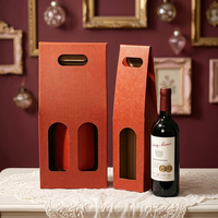 Boîte à vin en carton ondulé écologique, sac cadeau pour une ou deux bouteilles, logo personnalisé, fabricant