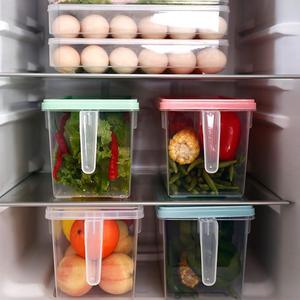 Transparent Food Storage <b>Containers</b> With Clip On Lids Rectangle Stackable <b>Fridge</b> Freshness Preservation For Food - Product Image 1