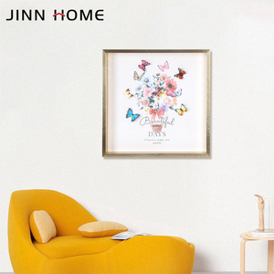 <span class=keywords><strong>Cadre</strong></span> photo décoratif en MDF avec papillon carré doré, <span class=keywords><strong>affiche</strong></span> d'ombre en bois imprimée UV de taille personnalisée pour usage domestique - Product Image 6