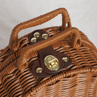 Panier de pique-nique en rotin pour la Fête de la Mi-Automne, boîte de rangement minimaliste moderne, boîte à bonbons de mariage, sac fourre-tout cadeau