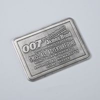 Étiquette métallique personnalisée en aluminium gaufré avec logo, pour vêtements et accessoires, avec support adhésif et profondeur de relief personnalisée