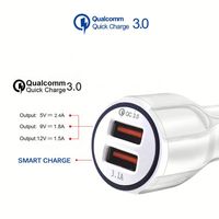 Pengisi Daya Mobil Universal 3.1A Quick Charge Dual USB Port 3.0 Adapter Kompatibel dengan Semua Smartphone