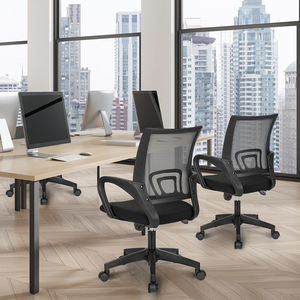Silla de Oficina Ejecutiva Moderna con Marco Negro y Base Cromada, Plegable, Ajustable, con Soporte Postural Premium, Diseño de Mariposa para Dormitorio - Product Image 3