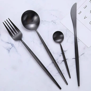 European Style <b>Silver</b> Tableware <b>Set</b> 304 Stainless Steel Thick Portuguese Knife Fork Spoon for Home Restaurant Party Flatware - Product Image 5