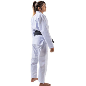 Uniforme d'arts martiaux durable blanc avec ceinture noire 2026, combinaisons de karaté personnalisées 100% coton unisexe adulte - Product Image 2