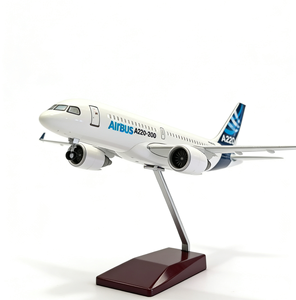 Modèle d'avion personnalisé en résine A220-<span class=keywords><strong>300</strong></span> 38cm, modèle <span class=keywords><strong>Airbus</strong></span> 220 avec éclairage, échelle 1/100, cadeau promotionnel en vente - Product Image 2