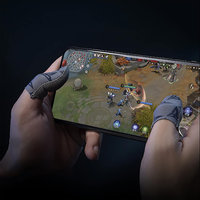 Manchettes de doigt de jeu ultra-fines personnalisées avec logo pour accessoires de jeu mobile, anti-transpiration (argent superconducteur)