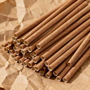 Pajitas de Papel Desechables de Uso Comercial, Material Ecológico Certificado, Cumple con las Normas Ambientales - Product Image 1