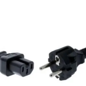 Europe Schuko to IEC C15 Cable 2-Prong European Power Cord EU Standard AC Power Cord