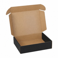 Schwarze Versandbox Matte Wellpappe-Verpackungskartons Kundenspezifisch Bedruckte Flachpack-Versandboxen Großhandelslieferant
