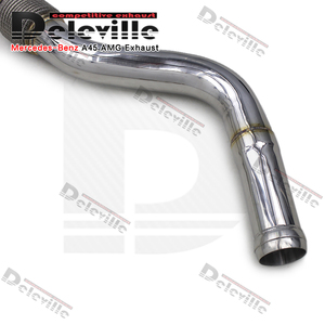 Tuyau de descente OBM pour mercedes-benz A45 CLA45 2.0T 2014-2020 tuyau d'échappement à flux libre en acier inoxydable avec bouclier thermique - Product Image 6