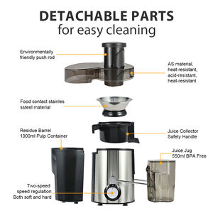 家庭用フルーツスクイーザー電気ジュース抽出器400wニンジンジュース抽出器マシンプロセッサジューサー - Product Image 2