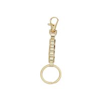 Porte-clés mousqueton poli miroir, doré et argenté, fait main, léger, de luxe, en métal, style bracelet