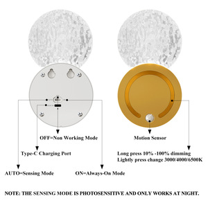 Nuova Lampada da Parete a Induzione in Acrilico per Interni, Design Moderno e Minimalista, Semplice e Rimovibile, Decorativa per <span class=keywords><strong>Hotel</strong></span>, LED 5V - Product Image 5