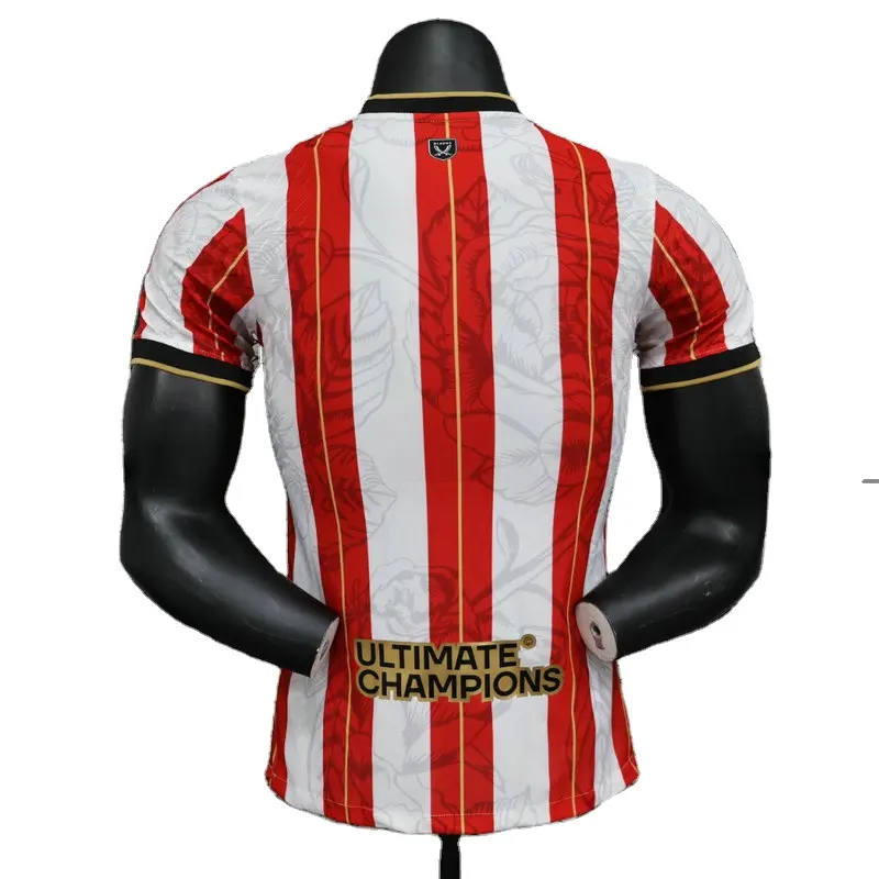 Nuevo Sheffield United Home Player Jersey #15 ANEL AHMEDHODZIC, #10 CAMERON ARCHER White & Red Strips Proveedor de Jersey de buena calidad