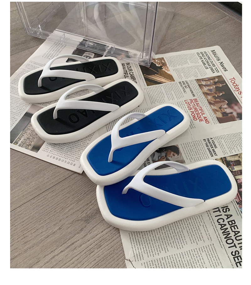Fashion Square Flip-flops Casual Outdoor Indoor Holiday Flat Clip Toe Beach Flip Flops Slippers