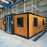 Grande maison conteneur préfabriquée mobile en structure acier, 20 pieds, modulaire et pliable