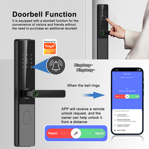 Home High Security Intelligent Digital Tuya Wifi Electronic Fingerprint Smart Door <b>Lock</b> With App Biometric Authentication Sec - Product Image 3