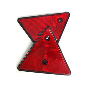 Réflecteur arrière triangulaire en acrylique K-lite Factory avec fixation à deux trous pour camion remorque, avertissement réfléchissant pour la <span class=keywords><strong>conduite</strong></span> - Product Image 4