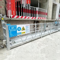 Plateforme suspendue à revêtement en poudre, gondole électrique pour travaux de décoration murale intérieure et extérieure
