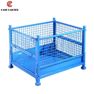 Best selling CASE CARTER OEM Steel Pallet Container Stacking Storage Bins euro folding steel pallet 1200 x 800 for sale
