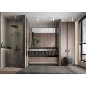 Mueble de Baño Flotante de Mármol Personalizado para Hotel, Muebles de Baño Modernos de Lujo, Mueble de Baño Flotante de Pared - Product Image 6