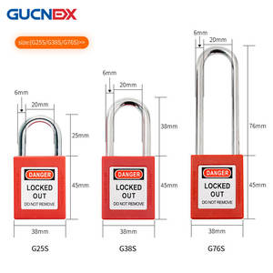 <span class=keywords><strong>Cadenas</strong></span> de sécurité industriel à clé en acier et nylon personnalisé de 38 mm (plusieurs couleurs au choix) pour l'entretien électrique - Product Image 6