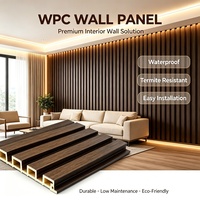Panneaux muraux intérieurs modernes de qualité supérieure, imperméables, en WPC, décoratifs, ignifuges, à lattes en bois