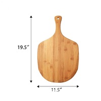 Pelle à pizza en bambou avec manche, spatule à pizza ronde en bois de 12 pouces, pelle à servir, planche à servir pour la cuisson du pain et du fromage