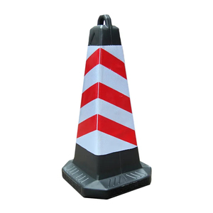 กรวยจราจรสะท้อนแสง PVC สำหรับเตือนภัยบนถนน ราคาขายส่ง - Product Image 1