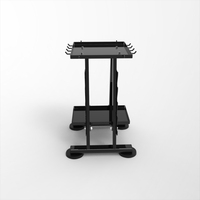 Support de rangement commercial en acier pour haltères et accessoires de fitness, robuste et durable