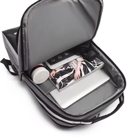 Sac à dos d'école unisexe grande capacité avec logo personnalisé, port USB, sac d'ordinateur portable étanche pour voyage d'affaires