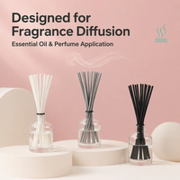 Bâtonnets diffuseurs en rotin naturel de 3 mm/4 mm/5 mm, taille et diamètre personnalisables, avec fibre synthétique pour diffuseurs d'arômes
