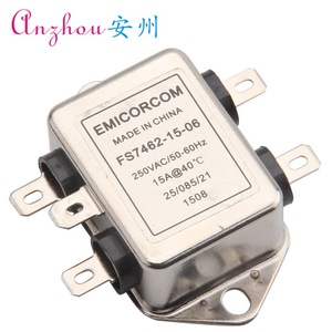 Filtro EMI Enchufable Emicorcom Fs7462-15-06 250Vac 15A 50-60Hz Para Equipos Eléctricos - Product Image 1