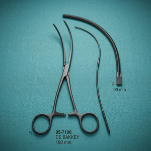 De-Bakey Atraumata Steel Manual Reusable Peripheral Vascular <b>Clamps</b> 190mm - Product Image 3
