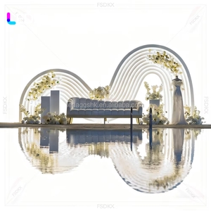 Arco de Fondo de Acrílico y PVC con Iluminación LED Personalizado de LEDA, Decoración Moderna para Escenarios de Boda, para Decoración de Eventos - Product Image 3