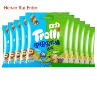 Bonbons gélifiés T*rolli au goût de fruits sucrés pour enfants en sachet de 48g