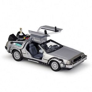 Modè<span class=keywords><strong>le</strong></span> de <span class=keywords><strong>voiture</strong></span> DeLorean en alliage moulé sous pression à l'échelle 1:24, inspiré de <span class=keywords><strong>la</strong></span> série À l'avenir, avec portes ouvrantes, contrô<span class=keywords><strong>le</strong></span> de <span class=keywords><strong>la</strong></span> force, dans un coffret cadeau coloré - Product Image 1