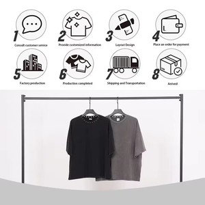 เสื้อยืดคอกลมแขนสั้นทรงหลวมพิมพ์ลายบาติกผ้าฝ้าย 100% น้ำหนัก 250 กรัม สีพื้น ความยาวปกติ สำหรับผู้ชาย - Product Image 4