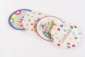 Griezelige schedel serveerschaal wit bot 6 compartimenten dienblad griezelige Halloween feestdecoratie - Product Image 2