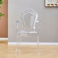 Chaise d'invité de haute qualité pour événements, démontable, en acrylique transparent, modèle Ghost